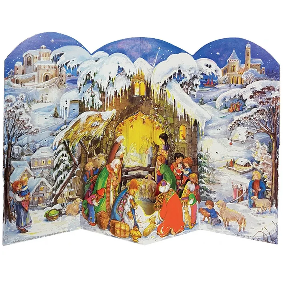 sellmer-verlag-aufstell-adventskalender-jesus-ist-geboren-krippe image 1