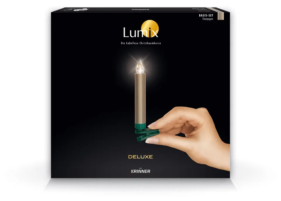 krinner-lumix-deluxe-champagner-basis-ersatzkerzenset-10-led-kerzen-mit-fernbedi image 1