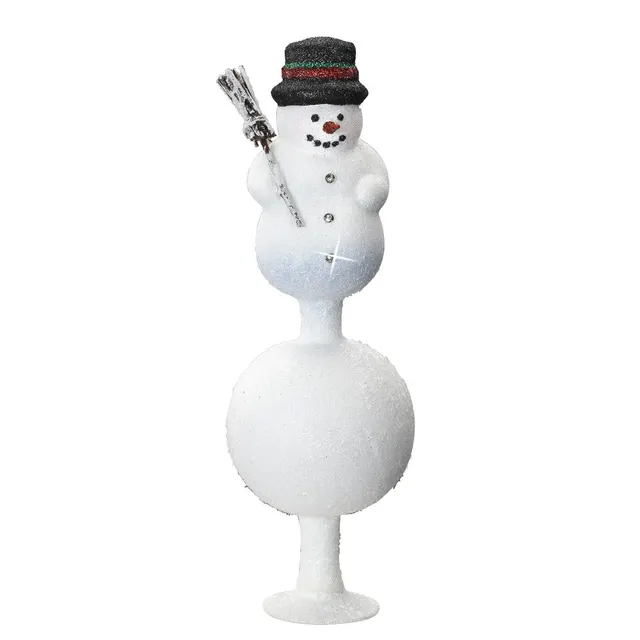 inge-glas-glitzernder-schneemann-glasfigur-8-x-24-cm-wei image 1
