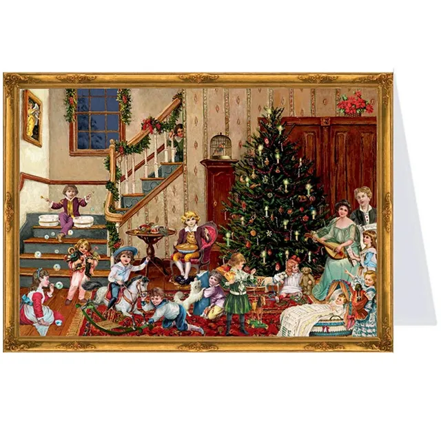 sellmer-verlag-postkarten-adventskalender-weihnachtsabend-viktorianische-weihnac image 1