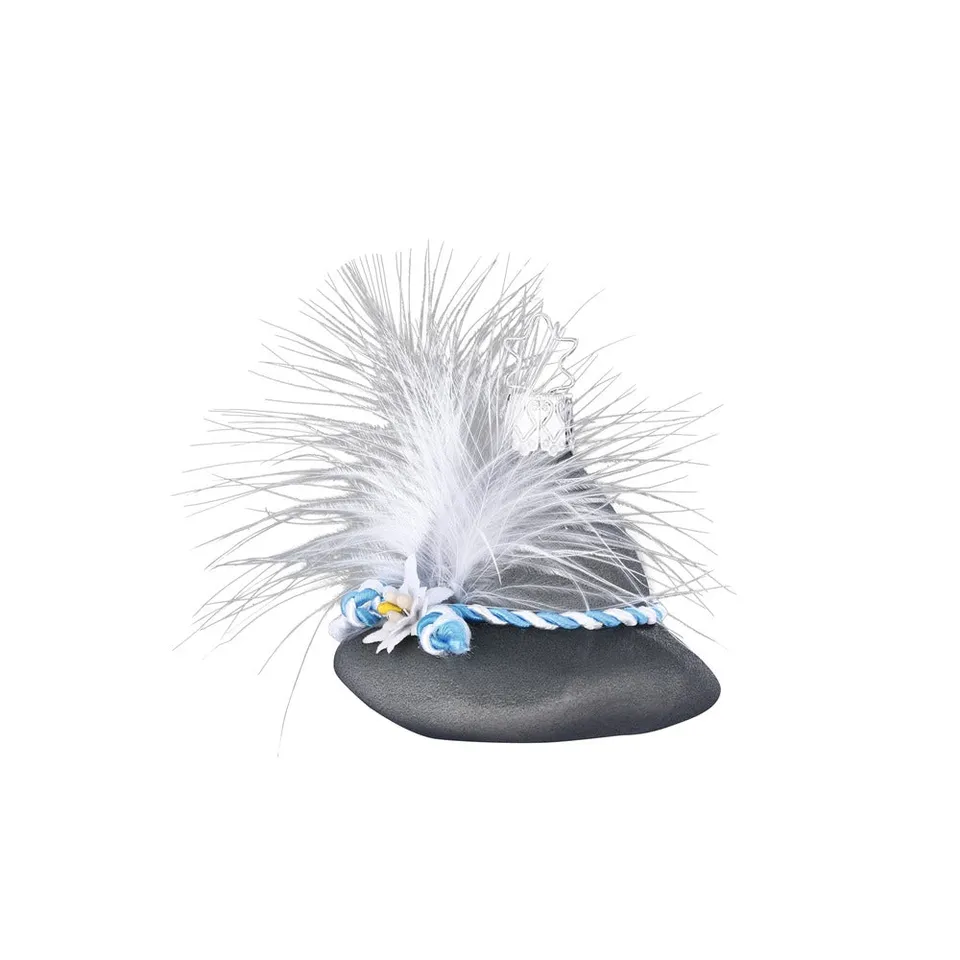 inge-glas-trachtenhut-christbaumschmuck-glas-5-5-cm-grau image 1