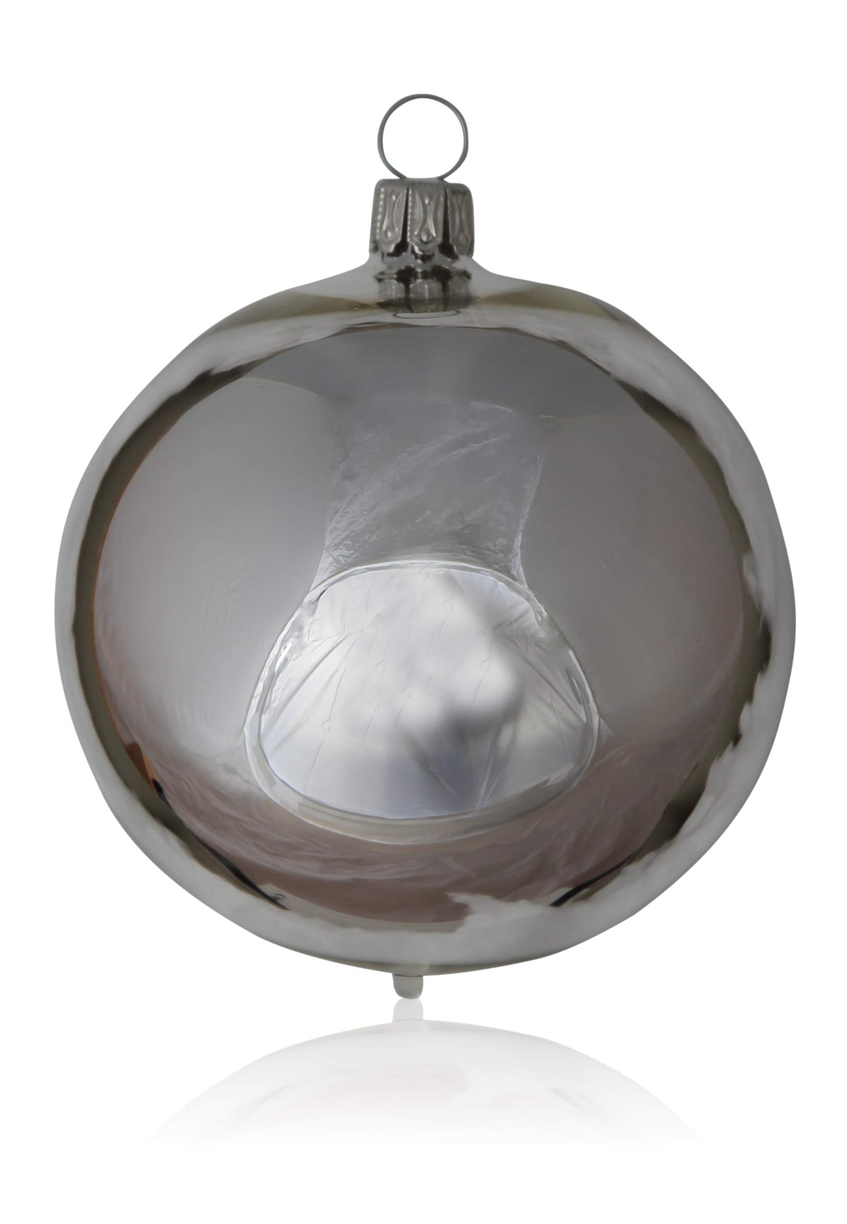 lauschaer-glas-christbaumkugeln-silber-glanz-4-st-ck-d-7cm-mundgeblasen image 1