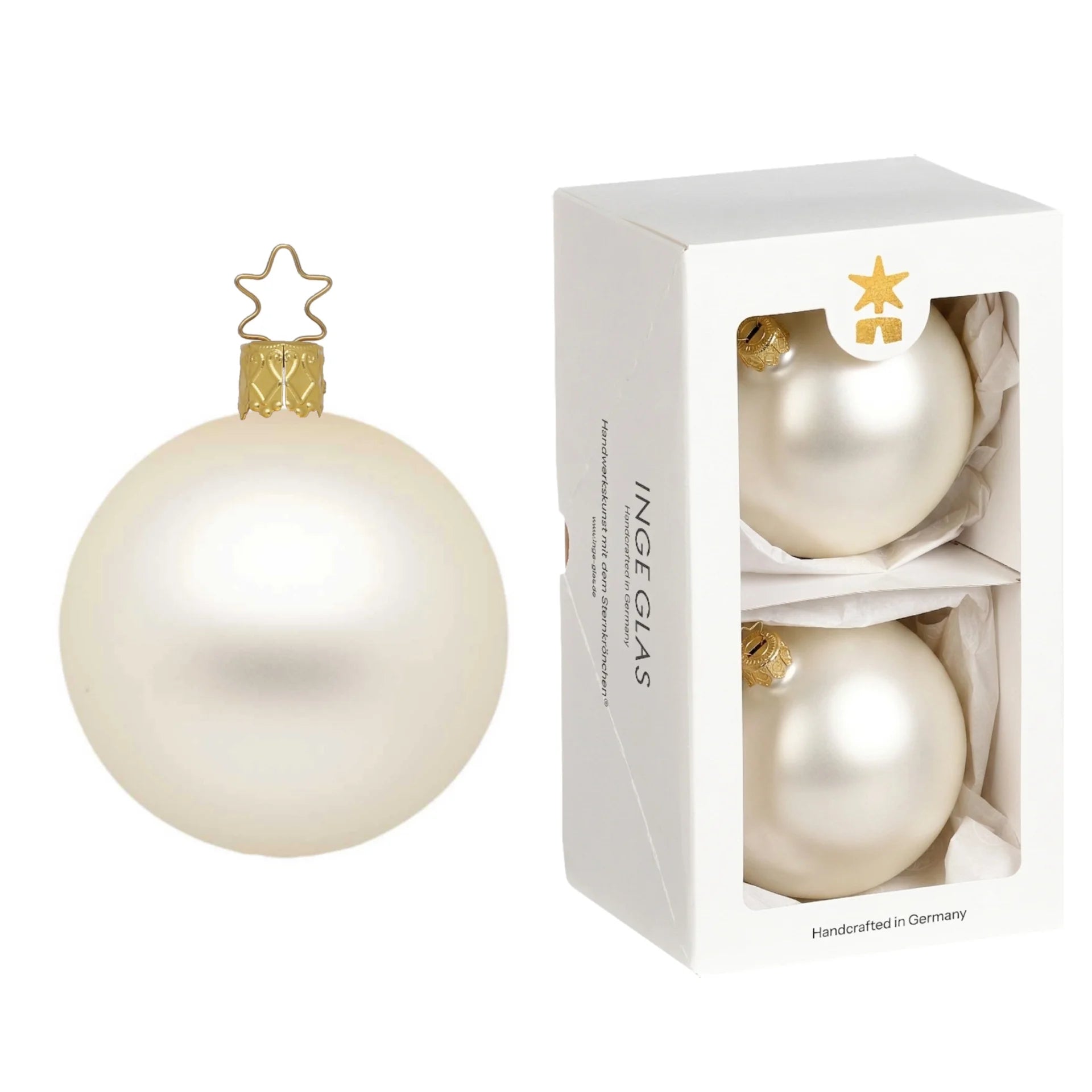 inge-glas-kugeln-champagner-matt-christbaumkugel-10-cm image 1