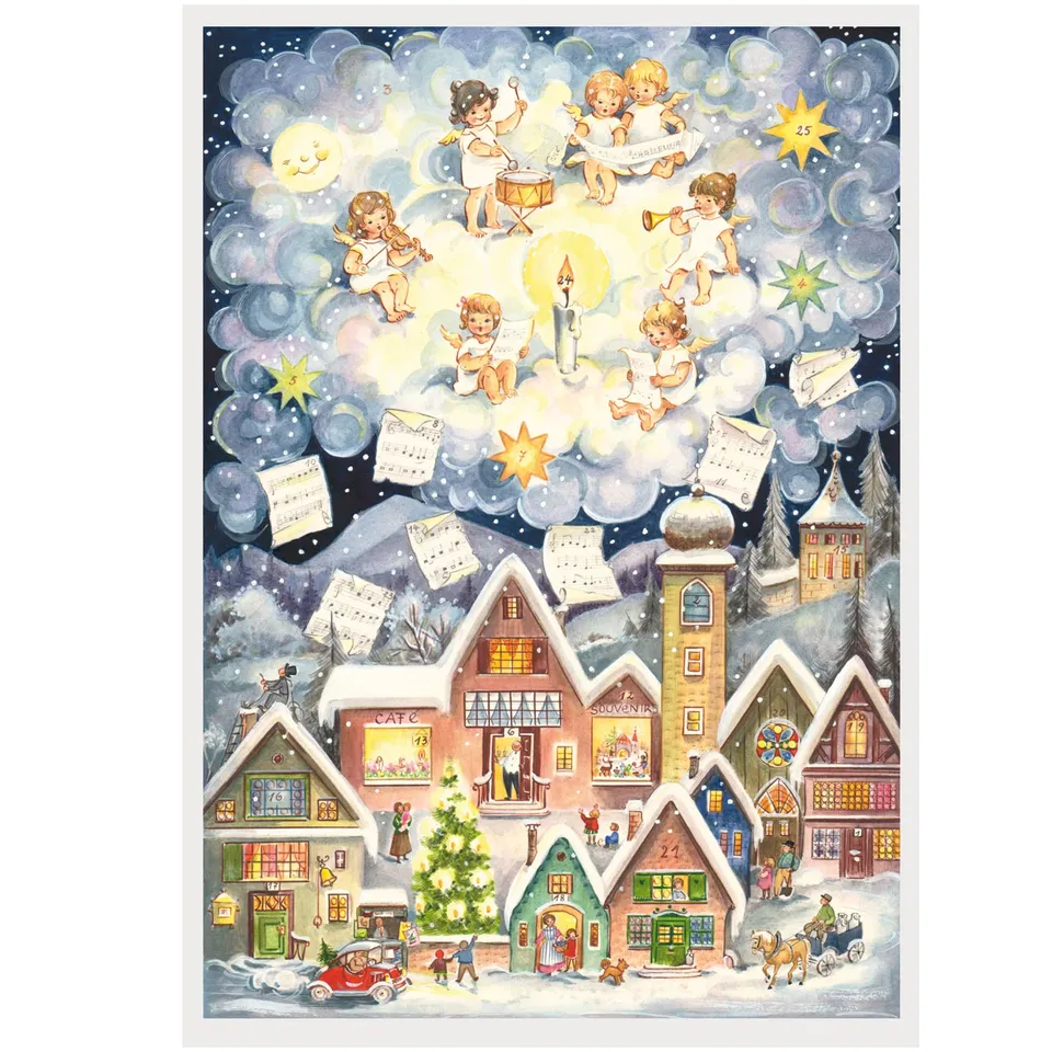 sellmer-verlag-adventskalender-a4-engelskonzert-historischer-nachdruck-1962-hoch image 1