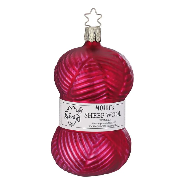 inge-glas-manufaktur-feine-wolle-christbaumschmuck-11-cm-dunkelrot image 1