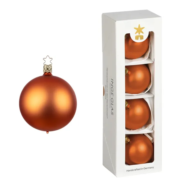 inge-glas-kugeln-orange-matt-6-cm-glas-baumkugeln image 1
