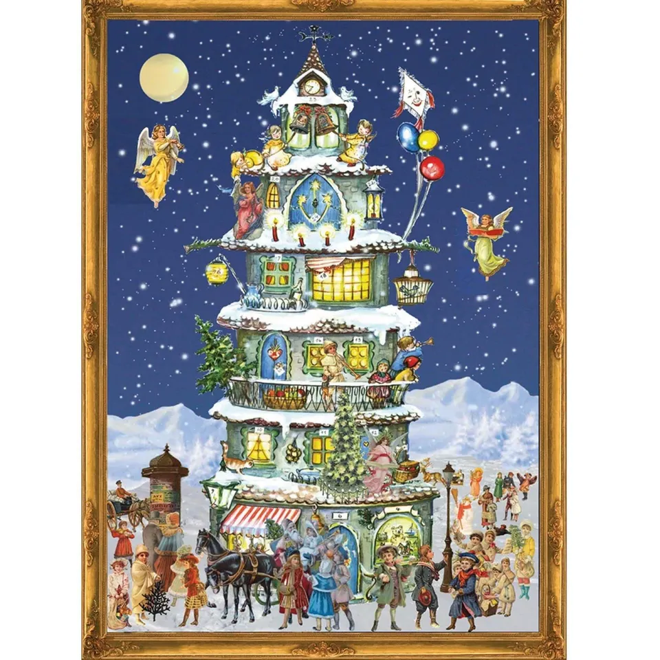sellmer-verlag-adventskalender-weihnachtsturm-gro-format-hochformat-viktorianisc image 1