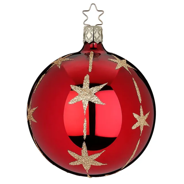 inge-glas-sternenflor-christbaumkugel-glas-10-cm-rot image 1
