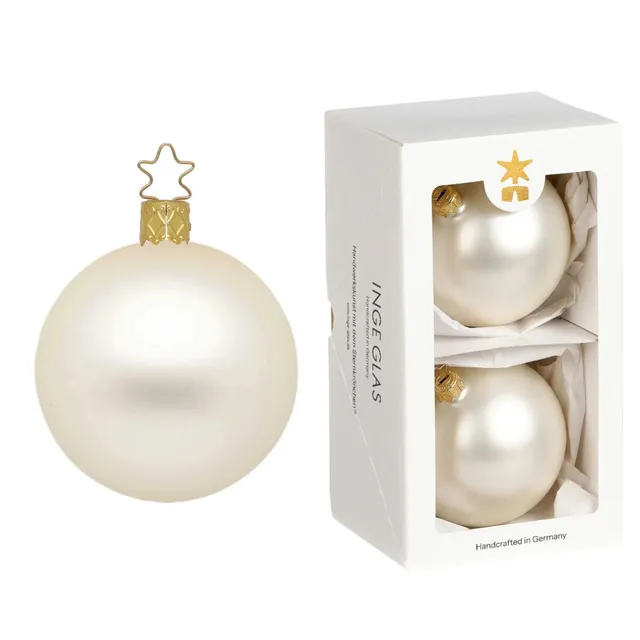 inge-glas-kugeln-champagner-matt-christbaumkugel-10-cm image 1