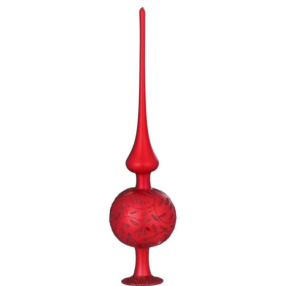 inge-glas-freudentanz-baumspitze-glas-8-x-33-cm-rot-matt image 1