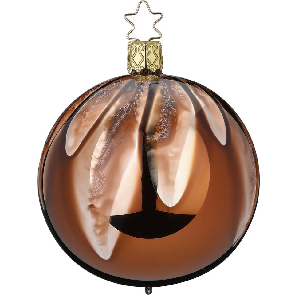 inge-glas-flie-ender-marmor-christbaumkugel-10-cm-braun image 1