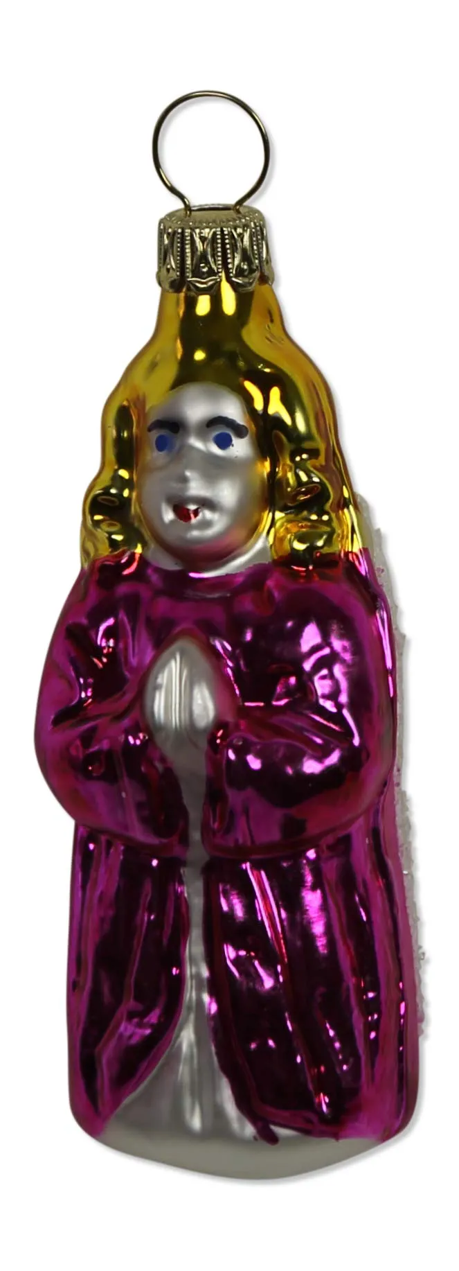 lauschaer-glas-kleiner-engel-christbaumschmuck-rosa-8-cm image 1