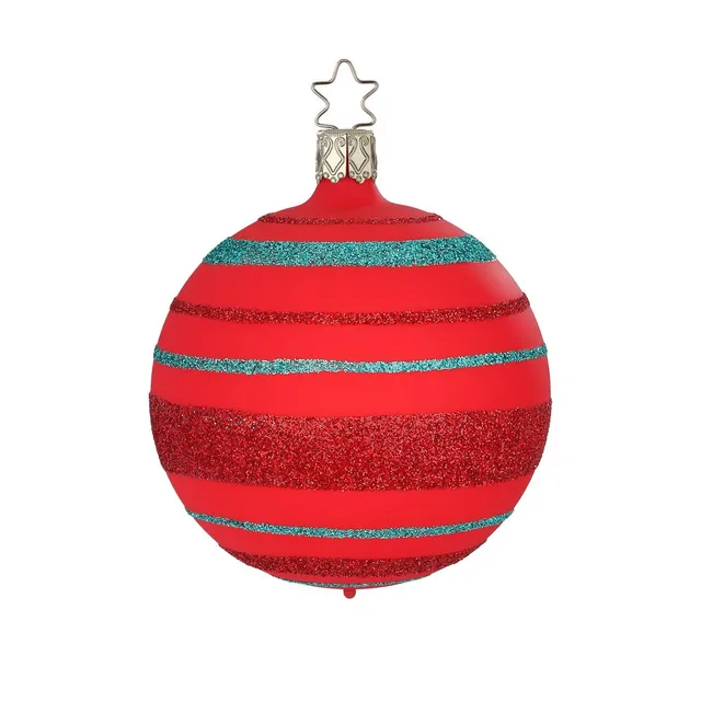 inge-glas-streifenfreude-glaskugel-8-cm-rot image 1