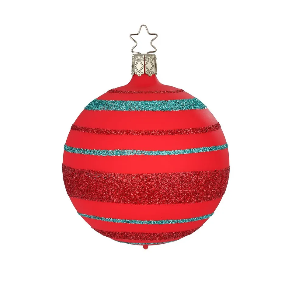 inge-glas-streifenfreude-glaskugel-8-cm-rot image 1