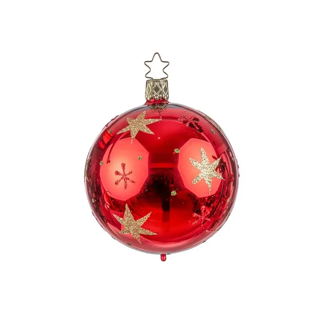 inge-glas-sternenhimmel-6-cm-christbaumkugel-rot image 1