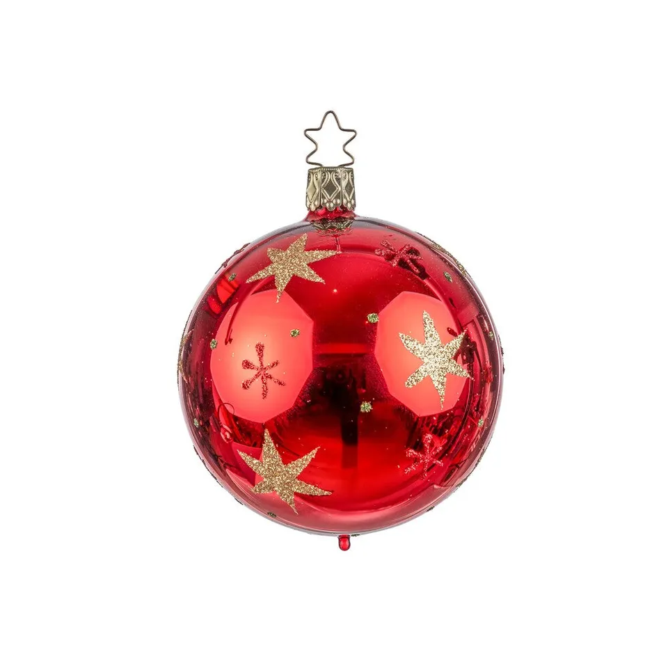 inge-glas-sternenhimmel-6-cm-christbaumkugel-rot image 1