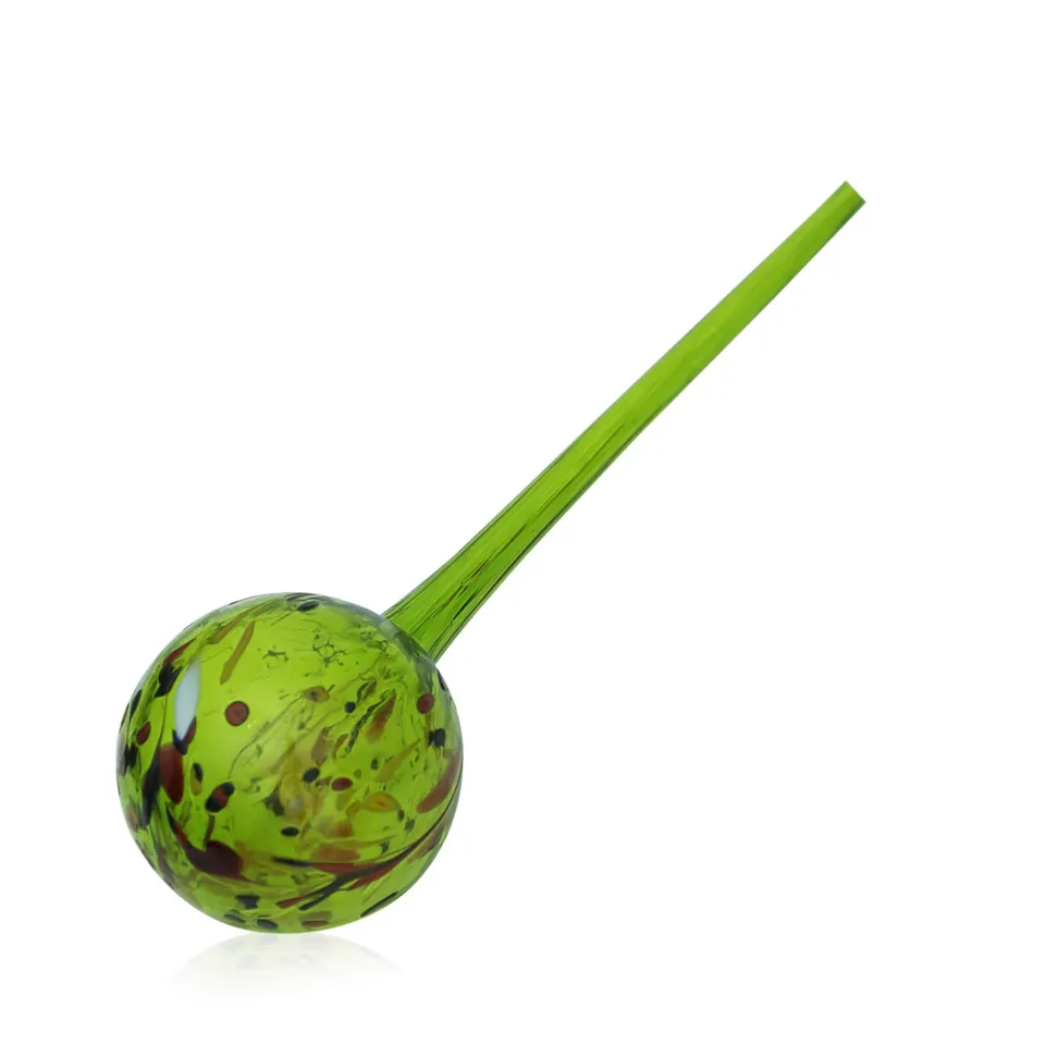 lauschaer-glas-gro-e-blumendurstkugel-bew-sserungskugel-aus-glas-zitronengelb-d- image 1