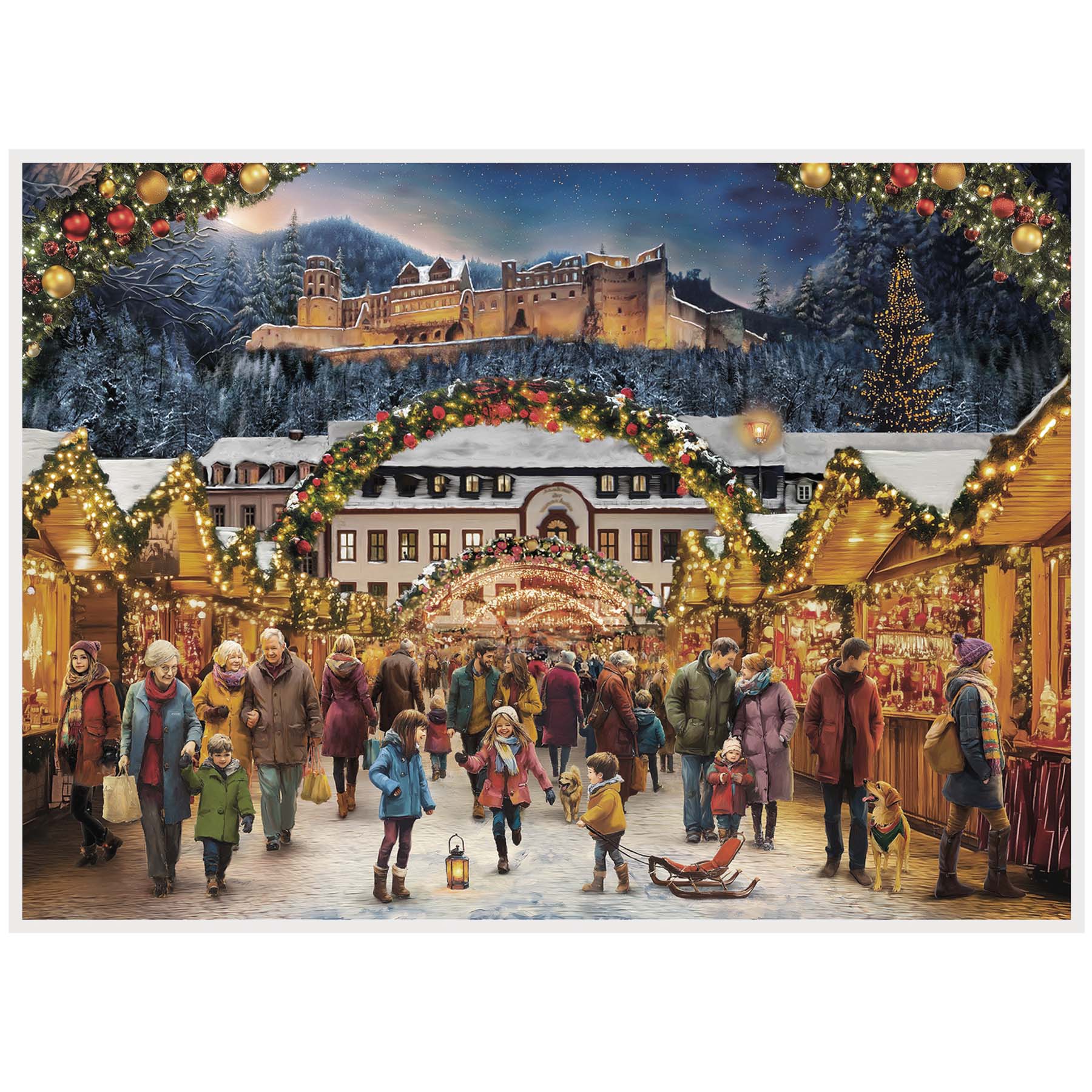 sellmer-verlag-adventskalender-schloss-heidelberg-a3-st-dte-kalender-querformat- image 1