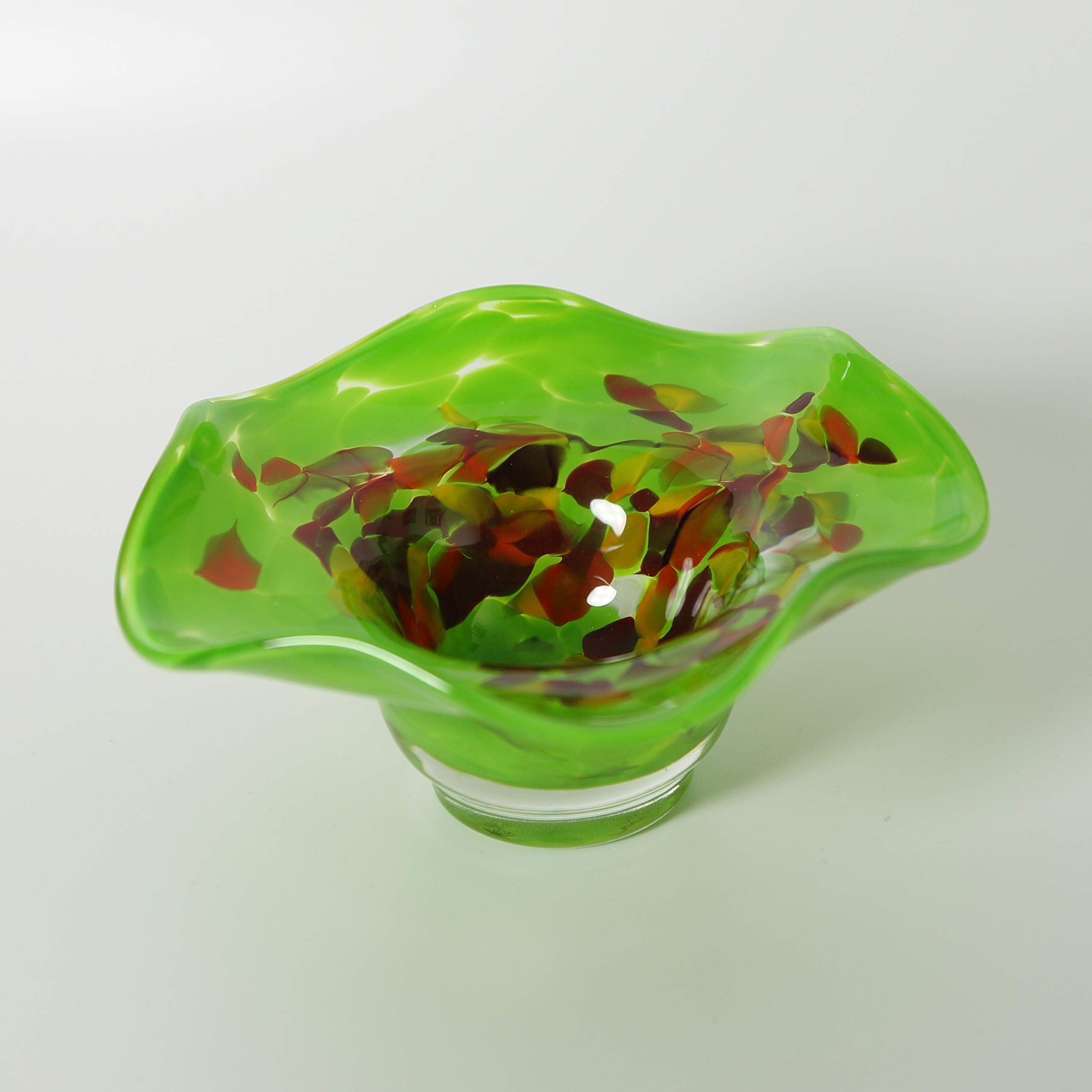 lauschaer-glas-kerzenhalter-schale-gr-n-13-cm-h-5-cm-mundgeblasen image 2