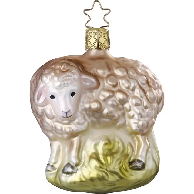 inge-glas-schaf-christbaumschmuck-beige-creme-8-cm image 1