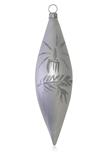 lauschaer-glas-christbaumschmuck-oliven-eislack-wei-mit-kerze-4-st-ck image 8