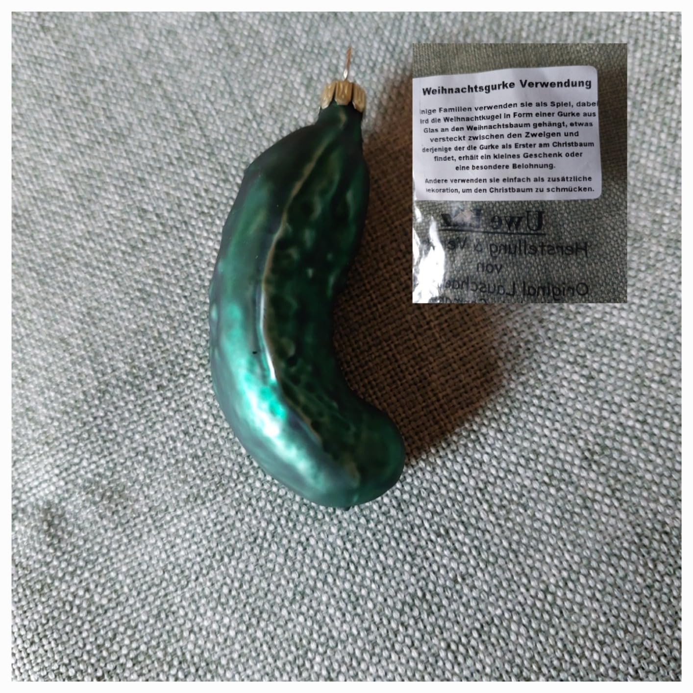 Wunderschöne Gurke aus Lauscha