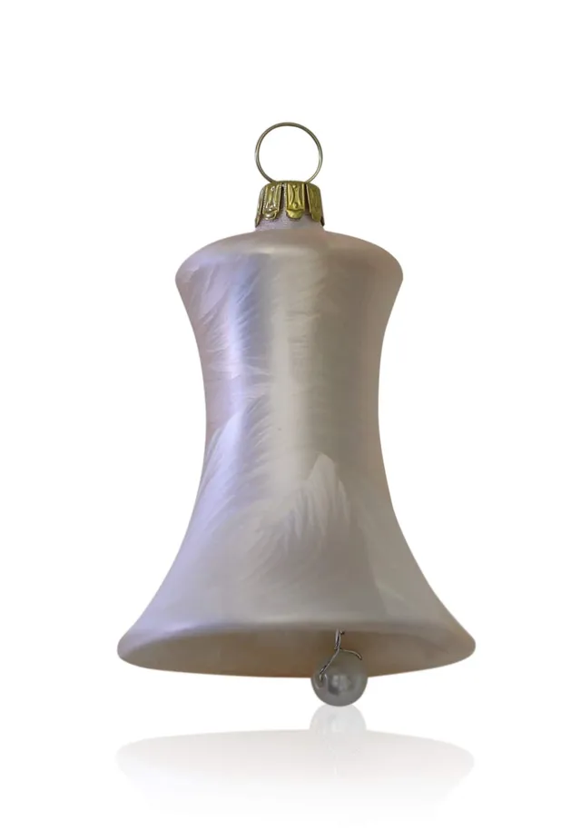 lauschaer-glas-christbaumschmuck-glocken-klein-eislack-champagner-3-st-ck-5-cm image 1