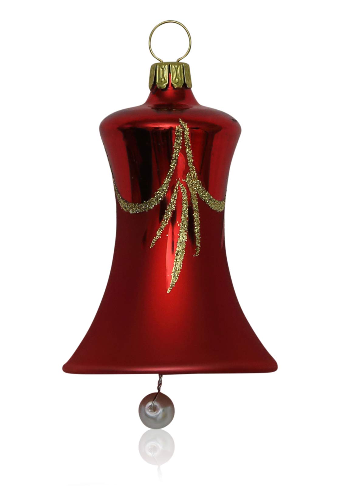 lauschaer-glas-christbaumschmuck-glocken-rot-glanz-matt-3-st-ck-d-5-cm image 1