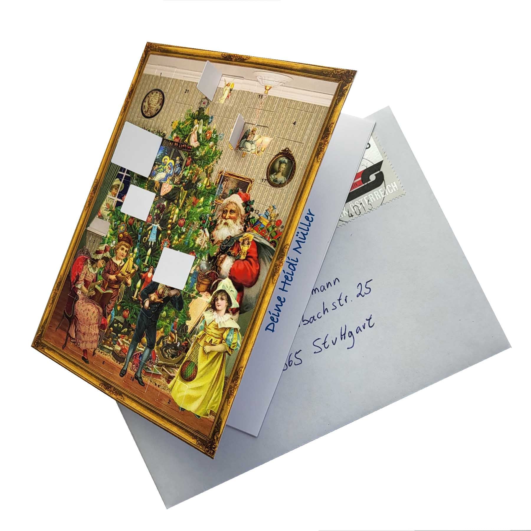 sellmer-verlag-postkarten-adventskalender-unterm-weihnachtsbaum-a6-viktorianisch image 2