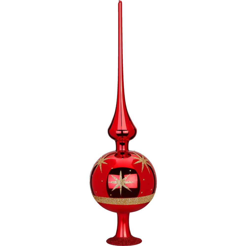 inge-glas-sternenklar-10-x-36-cm-christbaumspitze-rot-glanz image 1