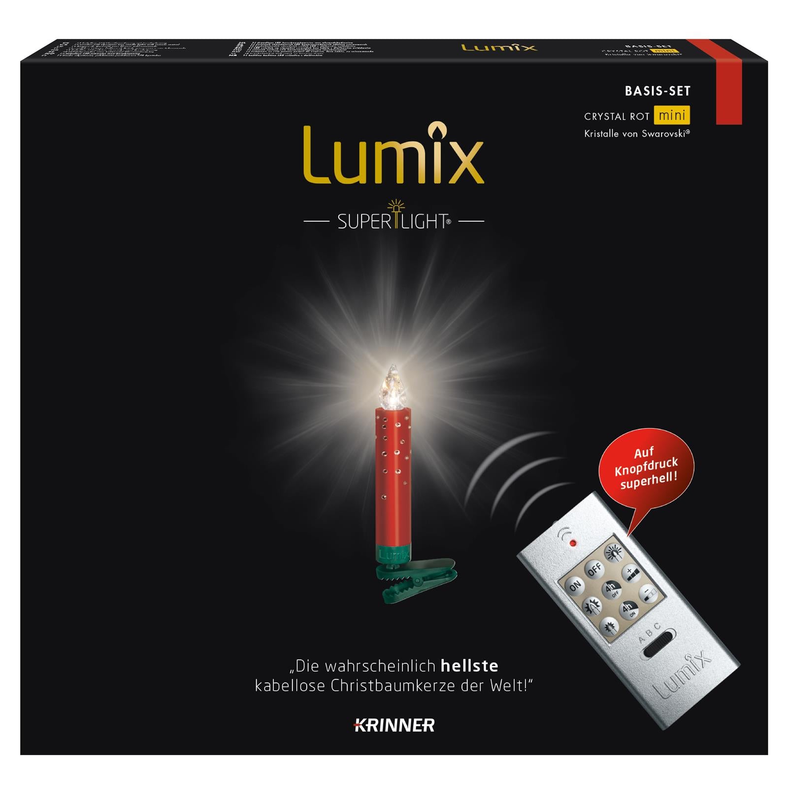krinner-lumix-superlight-crystal-rot-mini-basis-led-kerzen image 1