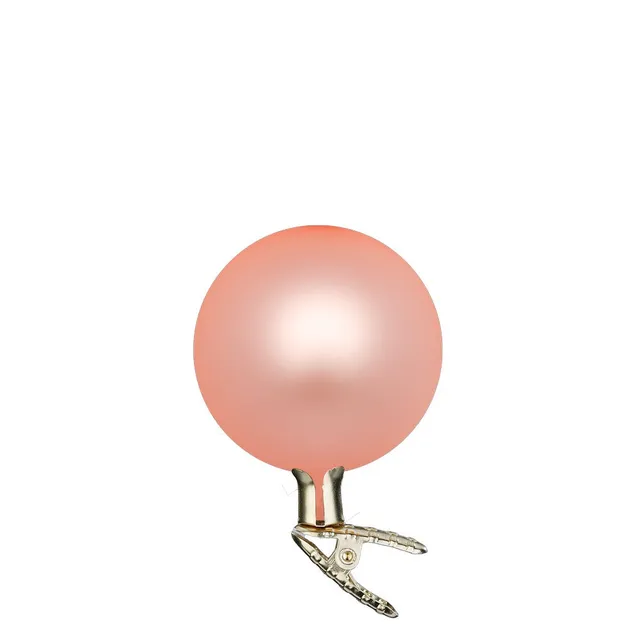 inge-glas-kugeln-auf-clip-baumkugeln-apricot-matt-10-cm image 1