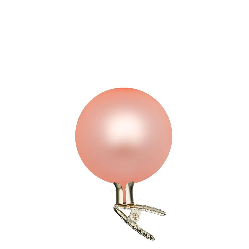 inge-glas-kugeln-auf-clip-baumkugeln-apricot-matt-10-cm image 1