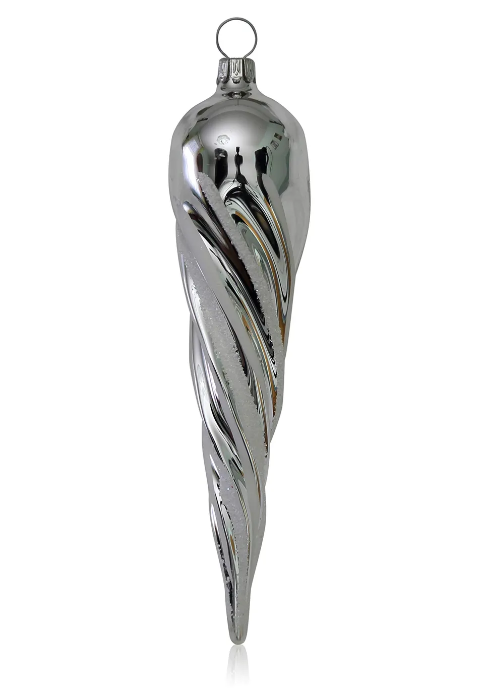 lauschaer-glas-eiszapfen-dick-silber-mit-dekor-4-st-ck-christbaumschmuck image 1