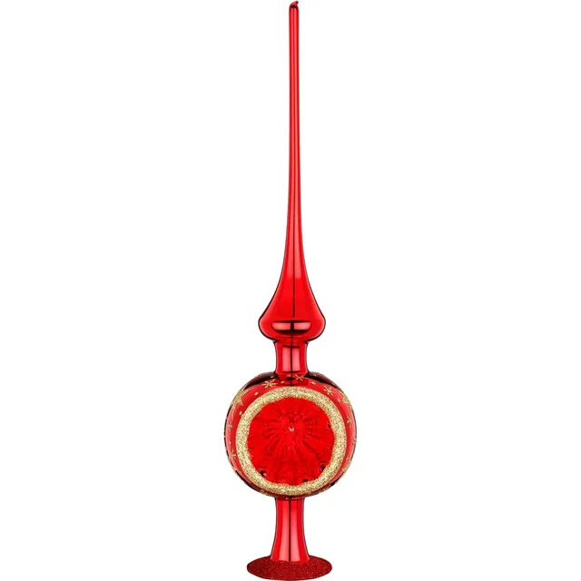 inge-glas-sternenhimmel-baumspitze-8-x-33-cm-rot-glanz image 1