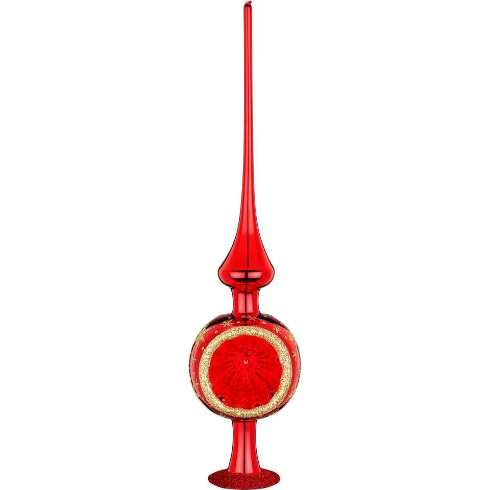 inge-glas-sternenhimmel-baumspitze-8-x-33-cm-rot-glanz image 1