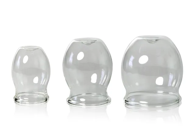 lauschaer-glas-3er-feuer-schr-pfglasset-30-40-50-mm-mundgeblasen image 1