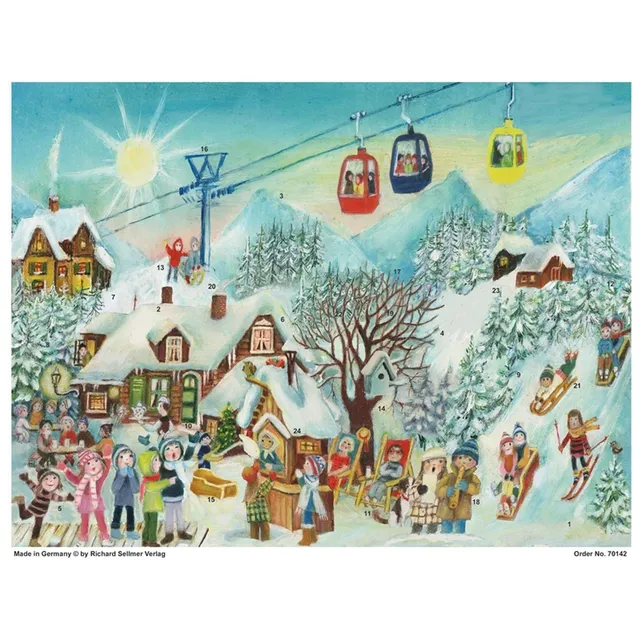 sellmer-verlag-adventskalender-im-skigebiet-bergwinter-gro-format image 1