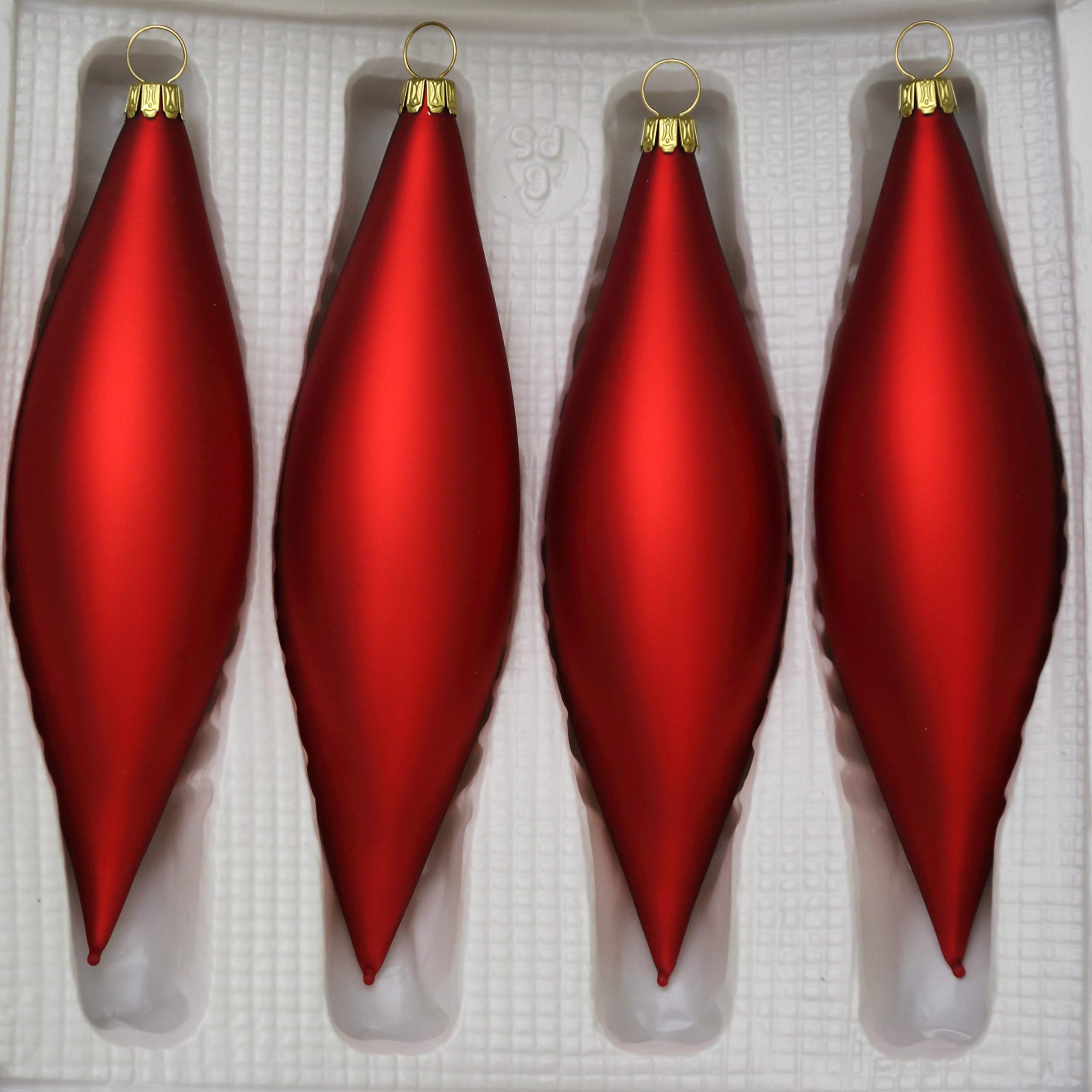 lauschaer-glas-christbaumschmuck-oliven-rot-matt-4-st-ck image 2