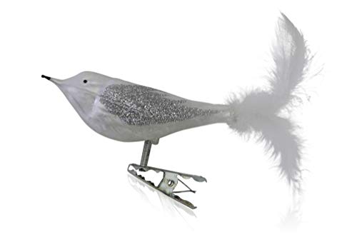 lauschaer-glas-christbaumschmuck-vogel-federschwanz-eislack-wei image 7
