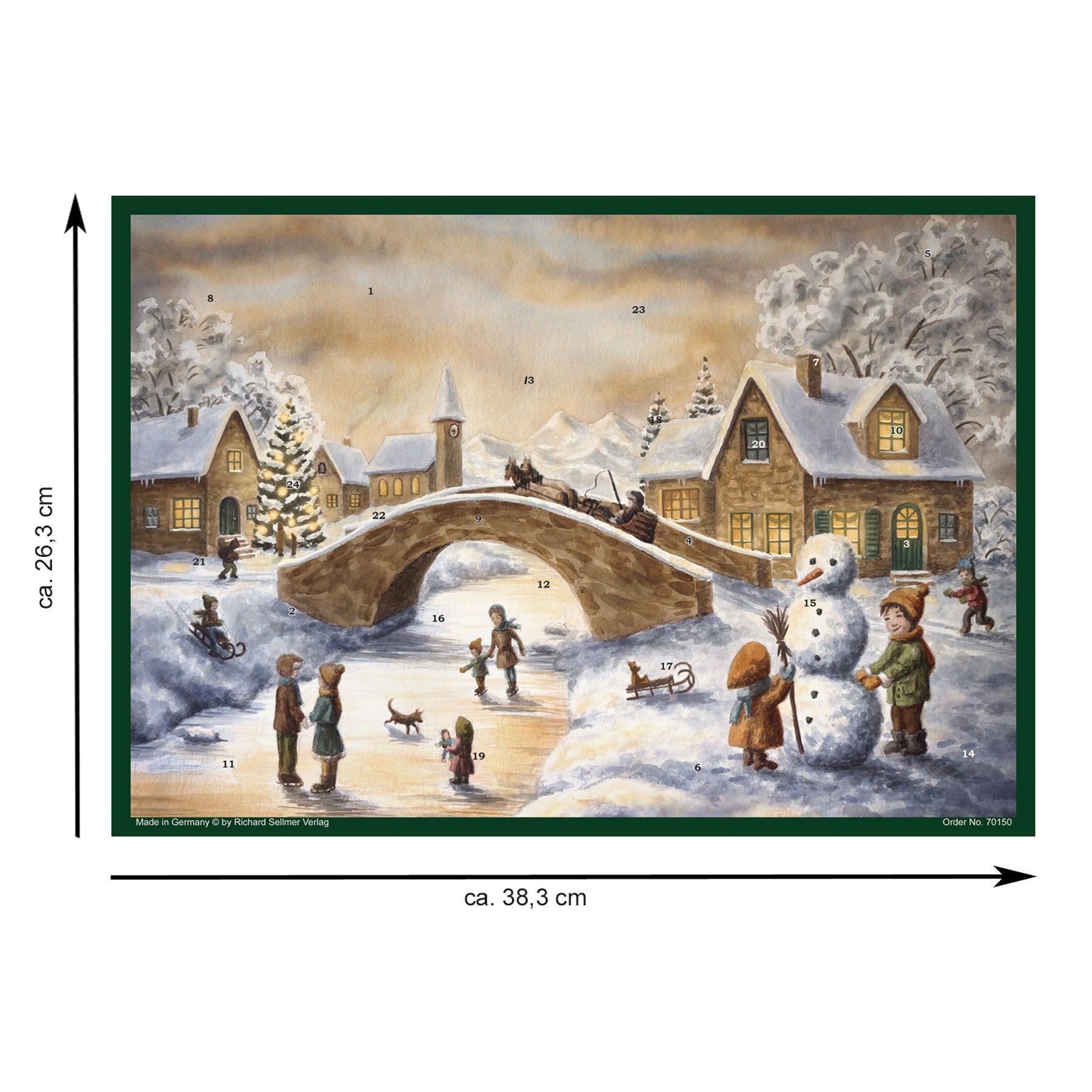 sellmer-verlag-adventskalender-an-der-br-cke-winter-br-ckenszene-grossformat image 5