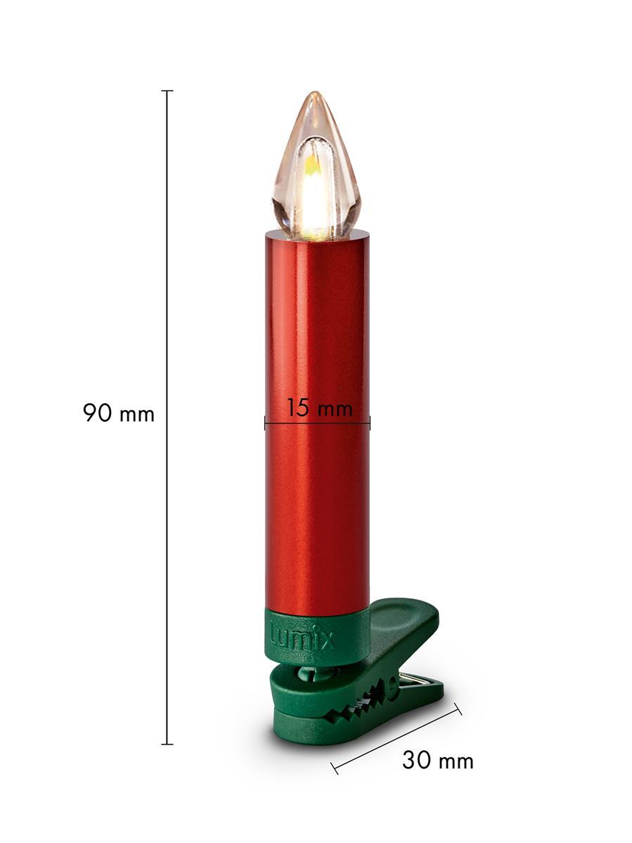 krinner-lumix-superlight-flame-mini-metallic-rot-basis-led-kerze image 3