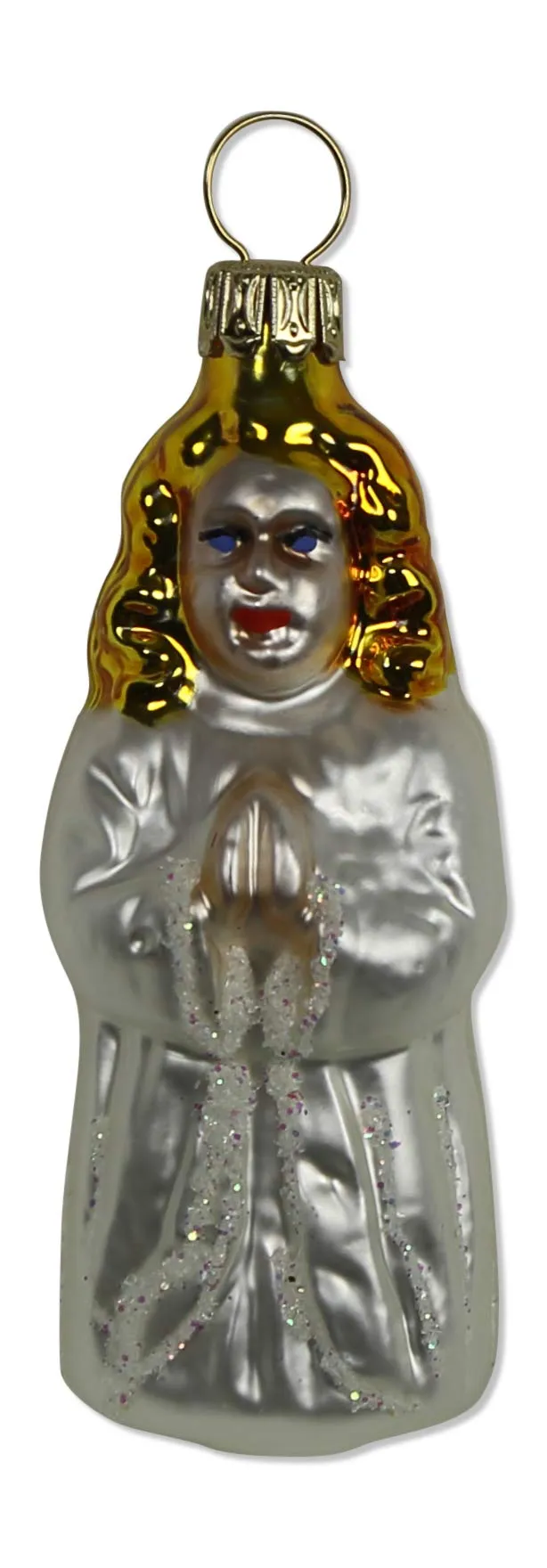 lauschaer-glas-kleiner-engel-christbaumschmuck-wei-matt-8-cm image 1