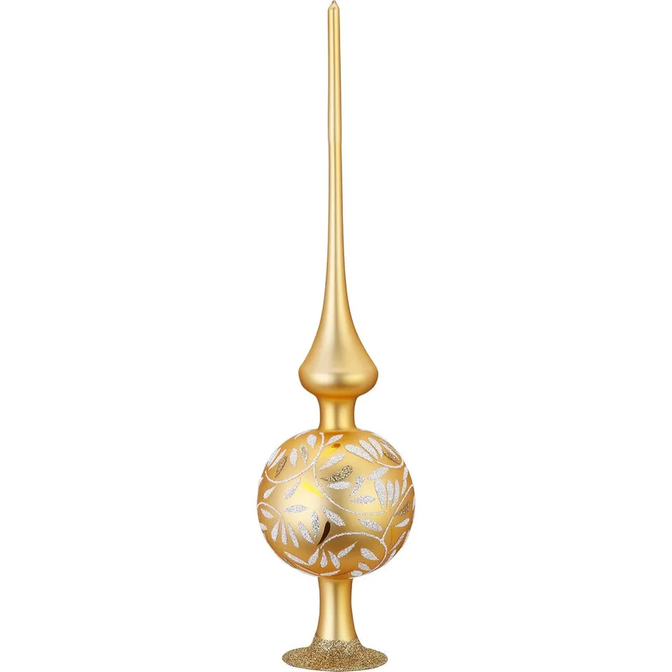 inge-glas-freudentanz-christbaumspitze-8-x-33-cm-inkagold-matt image 1