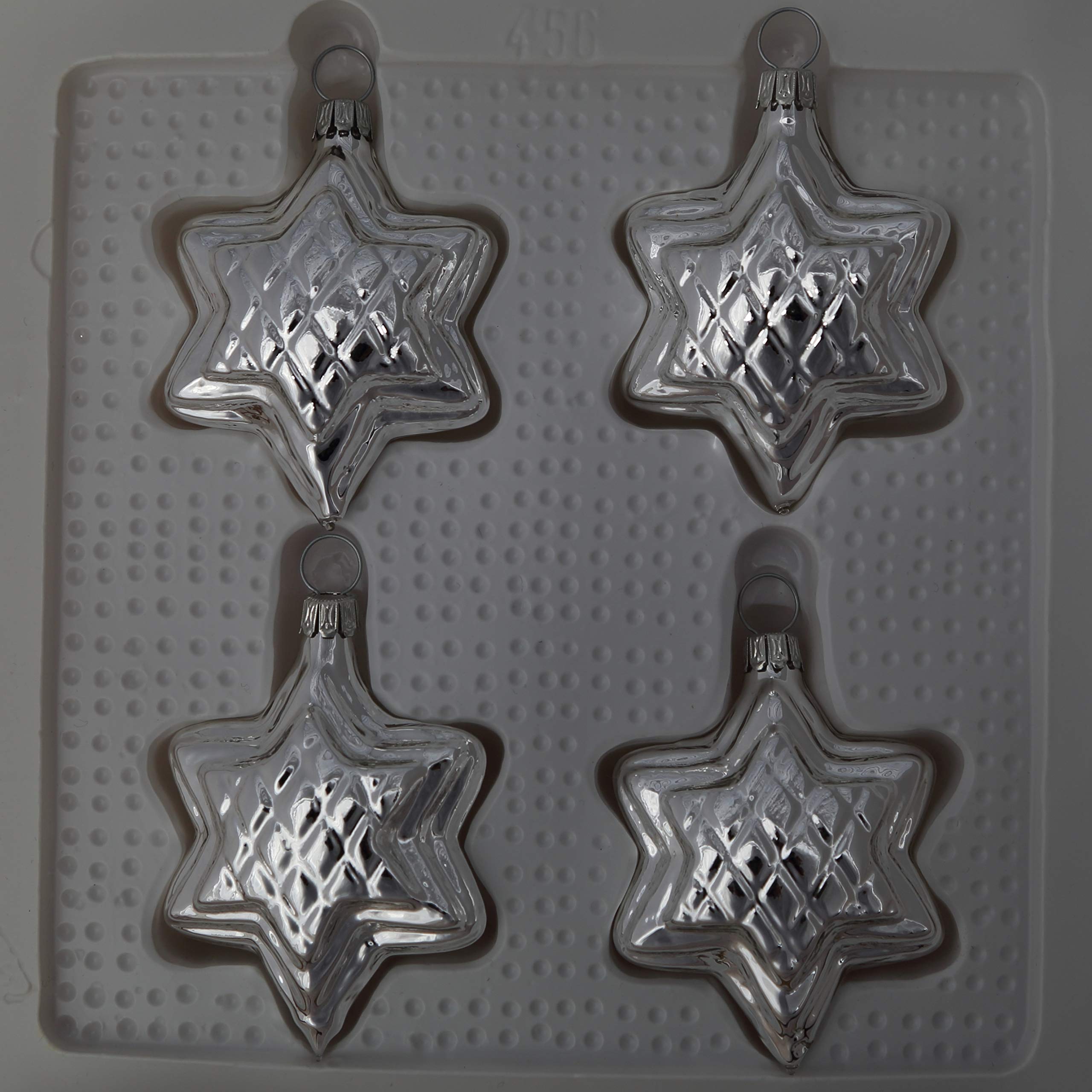 lauschaer-glas-sterne-silber-glanz-4-st-ck-christbaumschmuck-glas image 2