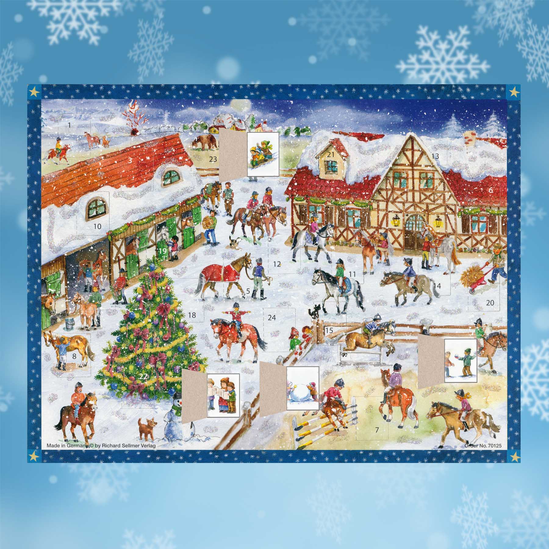 sellmer-verlag-adventskalender-weihnachten-auf-dem-ponyhof-grossformat-26-5-x-35 image 2