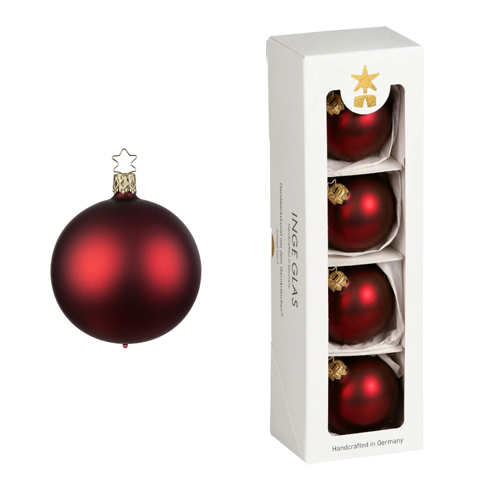inge-glas-kugeln-bordeaux-matt-6-cm-glas-weihnachtskugeln image 1