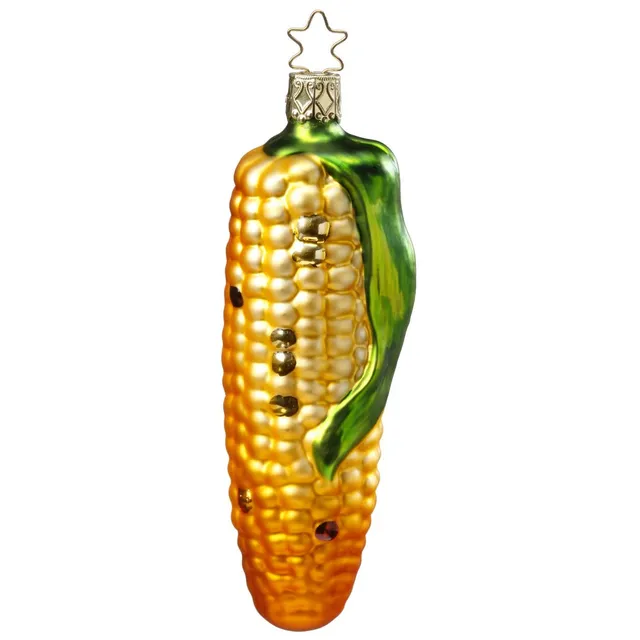 inge-glas-maiskolben-12-cm-glas-baumschmuck-mit-aufh-nger-gelb image 1