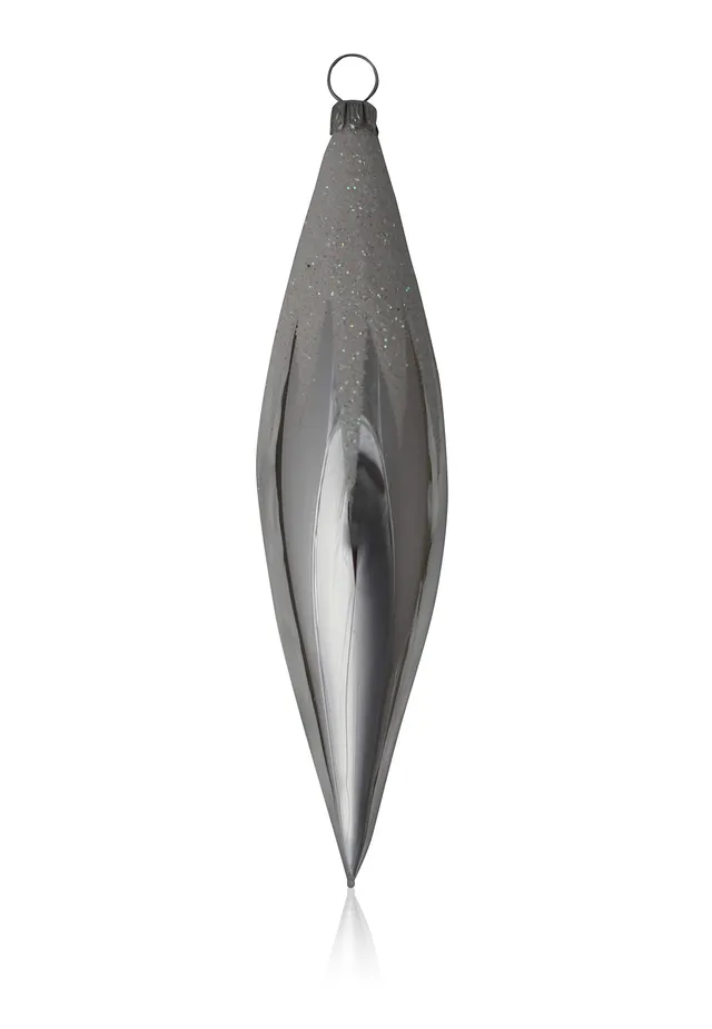 lauschaer-glas-christbaumschmuck-oliven-silber-mit-schneedachdekor-4-st-ck-mundg image 1