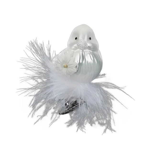 inge-glas-sanftes-schneegefieder-7-cm-wei-er-glasvogel-baumschmuck image 1